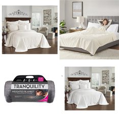 Pallet - 43 Pcs - Pillows and Blankets - Like New - Private Label Home Goods, Martex, Tranquility, Fieldcrest