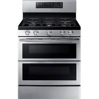 Pallet – 1 Pcs – Samsung NX58K7850SS 30″ 5.8 cu. ft. Double Oven Gas Range with Self-Cleaning Convection Oven in Stainless – New Damaged Box (Scratch & Dent)
