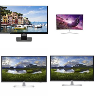 37 Pcs – Computer Monitors – Customer Returns – HP, DELL, Samsung, ACER