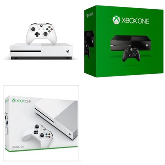 13 Pcs – Microsoft Xbox One Consoles – Refurbished (GRADE C) – Models: Xbox One S 1TB White, ZQ9-00001, 5C5-00057
