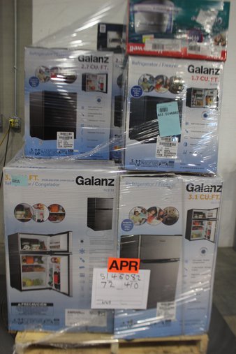 Pallet – 10 Pcs – Bar Refrigerators & Water Coolers, Heaters, Refrigerators, Humidifiers / De-Humidifiers – Customer Returns – Galanz, Dyna Glo