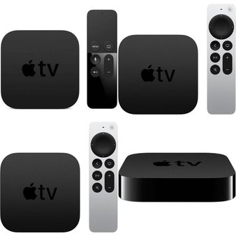 4 Pcs – Apple TV – Refurbished (GRADE D) – Models: MD199LL/A, MHY93LL/A, MXGY2LL/A, MGY52LL/A