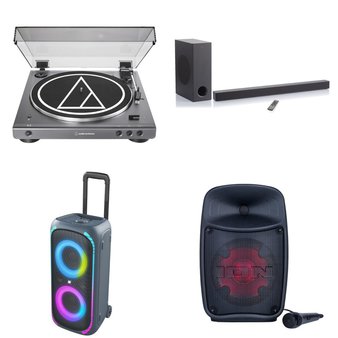 Pallet – 29 Pcs – Speakers, Portable Speakers, Accessories, CD Players, Turntables – Customer Returns – onn., Onn, ION Audio, SANUS