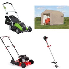 Pallet - 6 Pcs - Mowers, Gardening Hand Tools, Trimmers & Edgers, Patio & Outdoor Lighting / Decor - Customer Returns - Hyper Tough, Fiskars, ShelterLogic, GreenWorks