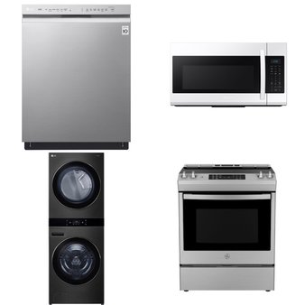 4 Pcs – Dishwashers, Laundry – New Damaged Box, Like New, Open Box Like New – LG, WHIRLPOOL, GE
