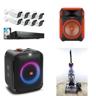 Pallet – 15 Pcs – Portable Speakers, Vacuums, Power Tools, Security & Surveillance – Customer Returns – Monster, Bissell, Goodyear, JBL