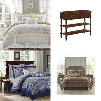 CLEARANCE! 6 Pallets – 675 Pcs – Rugs & Mats, Curtains & Window Coverings, Blankets, Throws & Quilts, Bedding Sets – Mixed Conditions – Unmanifested Home, Window, and Rugs, Unmanifested Bedding, Madison Park, Eclipse