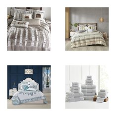 6 Pallets - 1046 Pcs - Curtains & Window Coverings, Rugs & Mats, Sheets, Pillowcases & Bed Skirts, Bedding Sets - Mixed Conditions - Unmanifested Home, Window, and Rugs, Eclipse, Madison Park, Asstd National Brand