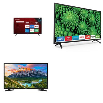 4 Pcs – LED/LCD TVs (42″ – 43″) – Refurbished (GRADE A, GRADE B) – TCL, VIZIO, Samsung