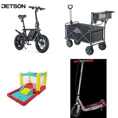 Pallet - 14 Pcs - Powered, Outdoor Play, Game Room, Camping & Hiking - Customer Returns - Razor, Razor Power Core, Jetson, Medal Sports