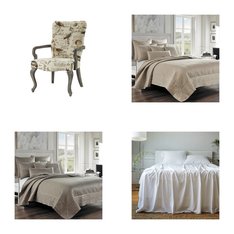 6 Pallets - 190 Pcs - Bedding Sets, Curtains & Window Coverings, Blankets, Throws & Quilts, Sheets, Pillowcases & Bed Skirts - Mixed Conditions - Madison Park, Eclipse, Asstd National Brand, CHF
