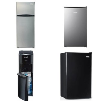 Pallet – 4 Pcs – Bar Refrigerators & Water Coolers, Refrigerators – Customer Returns – Primo Water, HISENSE, Igloo, Frigidaire