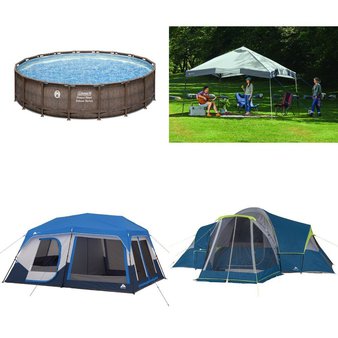 Pallet – 17 Pcs – Camping & Hiking, Pools & Water Fun – Customer Returns – Ozark Trail, Coleman, Ozark