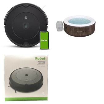Pallet – 3 Pcs – Vacuums, Hot Tubs & Saunas – Customer Returns – iRobot, SaluSpa