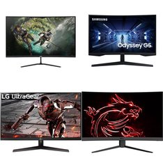 Pallet - 32 Pcs - Monitors - Damaged / Missing Parts / Tested NOT WORKING - Samsung, LG, ACER, MSI