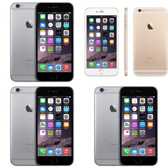 8 Pcs – Apple iPhone 6 – Refurbished (GRADE C – Locked) – Models: 3A021LL/A, MQ422LL/A – TF, 6083B, 3A065LL/A