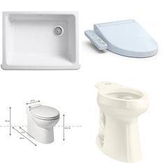 Pallet - 17 Pcs - Kitchen & Bath Fixtures, Hardware - Customer Returns - TOTO USA, Kohler, Saniflo, Miseno