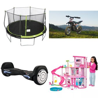 Pallet – 14 Pcs – Powered, Dolls, Outdoor Play, Trampolines – Customer Returns – Razor, Razor Power Core, Jetson, Barbie