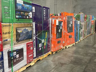 Truckload – 24 Pallets – 325 Pcs – Plug and Play Pass TVs – LED/LCD TVs (55″+) – Lane 14 – Customer Returns – Onn, TCL, VIZIO, Samsung