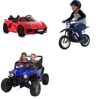 Pallet – 3 Pcs – Vehicles – Customer Returns – Honda, Huffy, Razor