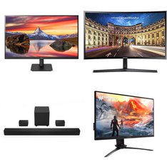 Friday Deals! 2 Pallets - 47 Pcs - Monitors, Powered, Speakers, Portable Speakers - Customer Returns - LG, Samsung, Razor, onn.