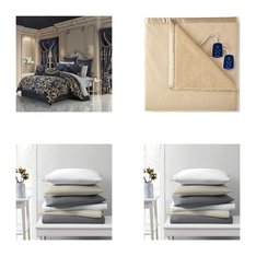 6 Pallets – 630 Pcs – Curtains & Window Coverings, Sheets, Pillowcases & Bed Skirts, Bedding Sets, Blankets, Throws & Quilts – Mixed Conditions – Fieldcrest, Madison Park, Eclipse, Asstd National Brand