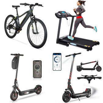 Pallet – 9 Pcs – Powered, Unsorted, Exercise & Fitness, Cycling & Bicycles – Customer Returns – iScooter, Hyper Bicycles, MaxKare, Gymax