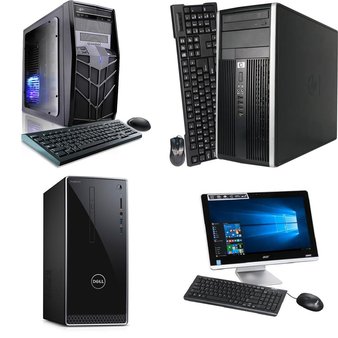 45 Pcs – Desktop Computers – Tested Not Working – HP, DELL, CybertronPC, ACER