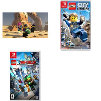 23 Pcs – Nintendo Video Games – New, Open Box Like New – Lego Worlds (NSW), LEGO Ninjago Movie Video Game (NS), LEGO City Undercover (NS)