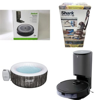 CLEARANCE! 3 Pallets – 91 Pcs – Vacuums, Kitchen & Dining, Camping & Hiking, In Ear Headphones – Customer Returns – Shark, Hoover, Hart, Ozark Trail