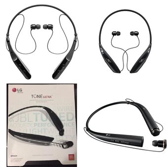 40 Pcs – LG Headphones & Portable Speakers – Tested Not Working – Models: HBS-810.AWFMBKI, HBS-780.ACUSBKI, HBS-510.ACUSBKI, LGHBS-820.ACUSBKI