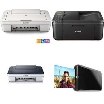 Pallet – 49 Pcs – Computer Printers – Customer Returns – Canon, HP, Polaroid, GPX