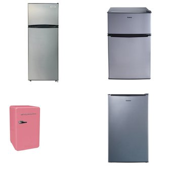 Pallet – 8 Pcs – Bar Refrigerators & Water Coolers, Refrigerators, Ice Makers, Heaters – Customer Returns – Galanz, Frigidaire, Dyna-Glo