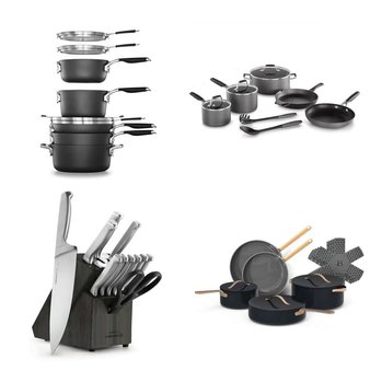 Pallet – 47 Pcs – Kitchen & Dining – Customer Returns – Schmidt Brothers Cutlery, Henckels, Calphalon, Drew Barrymore