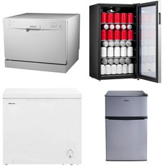 Pallet - 5 Pcs - Freezers, Bar Refrigerators & Water Coolers, Refrigerators, Dishwashers - Customer Returns - HISENSE, Galanz, Arctic King, RCA