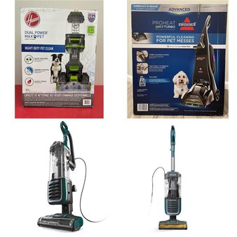Pallet – 8 Pcs – Vacuums – Damaged / Missing Parts / Tested NOT WORKING – Hoover, Shark, Bissell