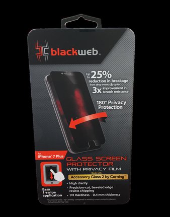 42 Pcs – Blackweb Screen Protector for iPhone 7 Plus Made with Accessory Glass – Like New, Used, Open Box Like New – Retail Ready