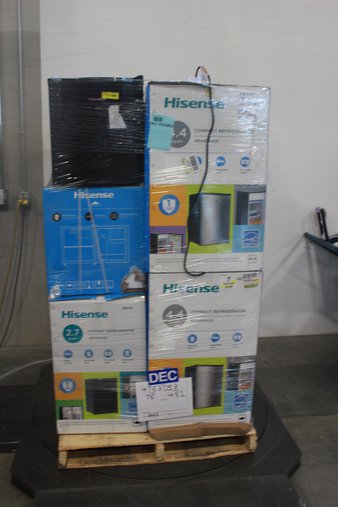 Pallet – 9 Pcs – Bar Refrigerators & Water Coolers – Customer Returns – HISENSE