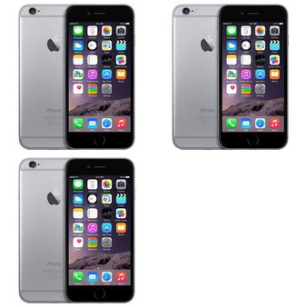 5 Pcs – Apple iPhone 6 – Refurbished (GRADE A – Unlocked) – Models: MQ3X2CL/A, MQ3X2LL/A, 3A021LL/A