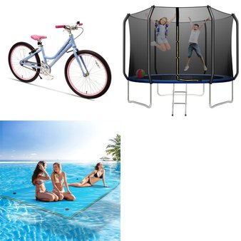 Pallet – 3 Pcs – Boats & Water Sports, Trampolines, Cycling & Bicycles – Customer Returns – HALLOLURE, TRIPLE TREE, Revere Bicycles