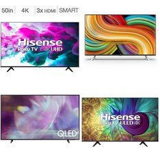 50 Pcs - LED/LCD TVs - Refurbished (GRADE A) - HISENSE, JVC, Samsung, LG