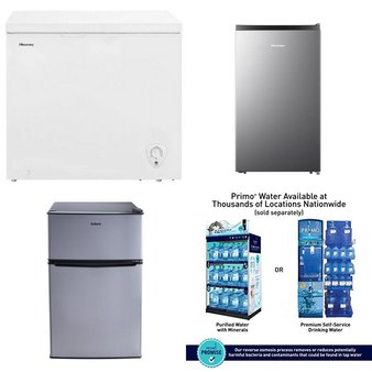 Pallet – 7 Pcs – Bar Refrigerators & Water Coolers, Freezers – Customer Returns – HISENSE, Primo International, Galanz