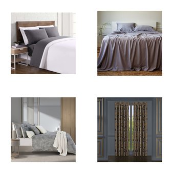 CLEARANCE! 3 Pallets – 505 Pcs – Rugs & Mats, Curtains & Window Coverings, Blankets, Throws & Quilts, Sheets, Pillowcases & Bed Skirts – Mixed Conditions – Unmanifested Home, Window, and Rugs, Unmanifested Bedding, Liz Claiborne, Eclipse