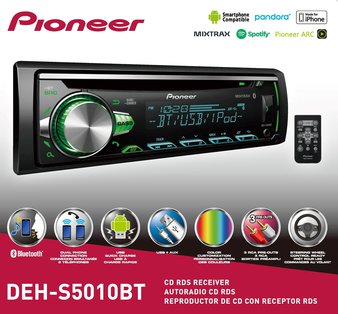 7 Pcs – Pioneer DEH-S5010BT Bluetooth Single CD Receiver – Refurbished (GRADE B)