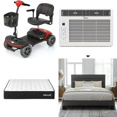 CLEARANCE! Pallet - 13 Pcs - Bedroom, Air Conditioners, Living Room, Mattresses - Overstock - Dorel Home, Mainstays, Midea