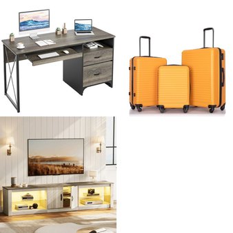 Pallet – 5 Pcs – Unsorted, Luggage, TV Stands, Wall Mounts & Entertainment Centers, Office – Customer Returns – Bestier, Travelhouse