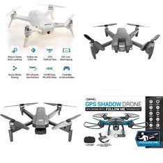 Pallet - 116 Pcs - Drones & Quadcopters Vehicles - Damaged / Missing Parts / Tested NOT WORKING - Vivitar, SHARPER IMAGE, Protocol, Sky Rider