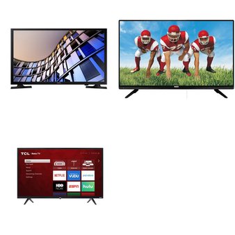 5 Pcs – LED/LCD TVs – Refurbished (GRADE A) – TCL, Samsung, RCA