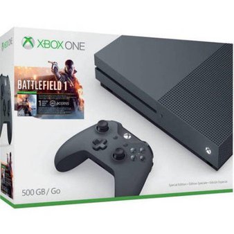 8 Pcs – Microsoft ZZG-00028 Xbox One S Battlefield 1 Special Edition Bundle, Grey, 500GB – Refurbished (GRADE B) – Video Game Consoles