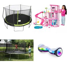 Pallet - 9 Pcs - Trampolines, Powered, Vehicles, Trains & RC, Cycling & Bicycles - Customer Returns - New Bright, Allen Sports, JumpKing, Barbie